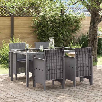 vidaXL Tuinstoel 4 st Lichtgrijs Polypropyleen, Verzenden, Nieuw