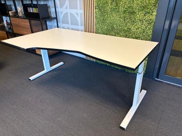 Tweedehands bureau 180x100/80cm TwinForm links of rechts, Nieuw, Wit