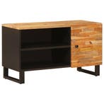 vidaXL TV-kast met plank Bruin 80 x 33 x 46 cm Massief Mango, Verzenden, Nieuw