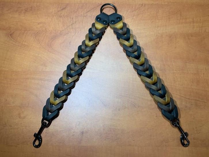 Leren duo honden riem Brown/cognac/black, Auto-onderdelen, Overige Auto-onderdelen, Nieuw, Ophalen of Verzenden