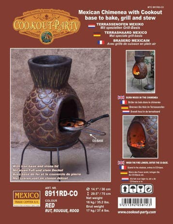 Mexicaanse Tuinhaard SOL-Y-YO 8911RD 36x78cm. GOEDKOOPSTE NL, Tuin en Terras, Tuinhaarden, Ophalen of Verzenden, Nieuw