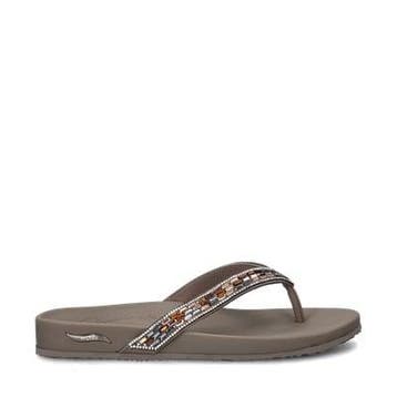 Skechers Meditation Arch Fit slippers voor dames, Slippers, Skechers, Bruin, Verzenden