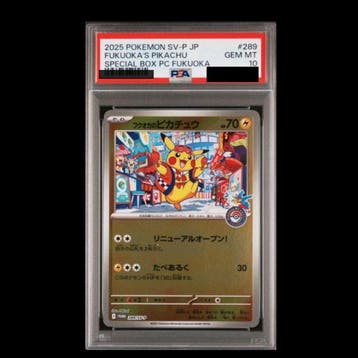 Pokémon - 1 Graded card - Pikachu #289 Promo card, Foil,, Nieuw