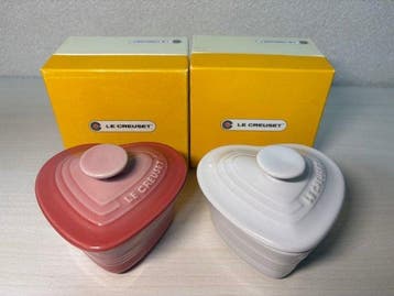 Le Creuset - Schotel (2) - Heart-Shaped Cocotte with Lid -