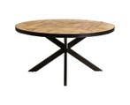 Ronde mango eettafel Square Art Spider-Ø130 cm, Huis en Inrichting, Ophalen of Verzenden, Nieuw