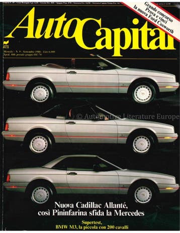 1986 AUTOCAPITAL MAGAZINE 09 ITALIAANS, Nieuw, Author