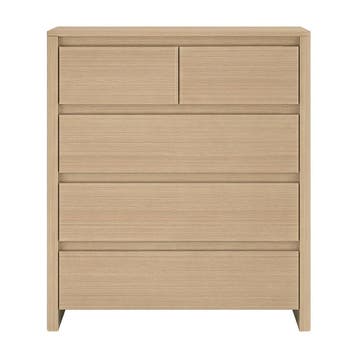 Ladekast Takranmaa commode met 5 lades 79x39x90 cm eikenkleu, Huis en Inrichting, Kasten | Dressoirs, Verzenden, Nieuw