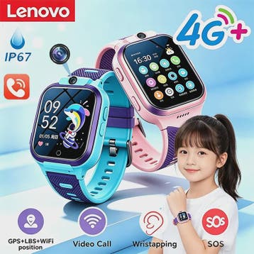Lenovo Kinder Smartwatch 5G GPS SOS Camera Waterdicht - Veil, Verzenden, Nieuw