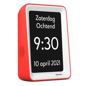 sprekende kalenderklok-rood, Huis en Inrichting, Woonaccessoires | Klokken, Ophalen of Verzenden, Nieuw
