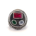 Ring Zilver - 7.00ct. tw. Robijn - Saffier -, Sieraden, Tassen en Uiterlijk, Ringen, Nieuw