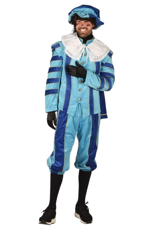 Pietenpak Cadiz Kobaltblauw-Turquoise met cape - XS, Diversen, Sinterklaas, Verzenden