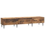 vidaXL TV-kast met lade Oud hout 147 x 34,5 x 30 cm Bewerkt, Minder dan 50 cm, Verzenden, Nieuw, Minder dan 100 cm