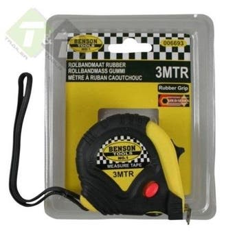 Rolmaat, Rolbandmaat, Rubber, 3 Meter, Benson Meetband, Ophalen of Verzenden, Nieuw