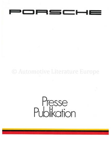 1983 PORSCHE PROGRAMMA PERSMAP DUITS, Nieuw, Porsche, Author