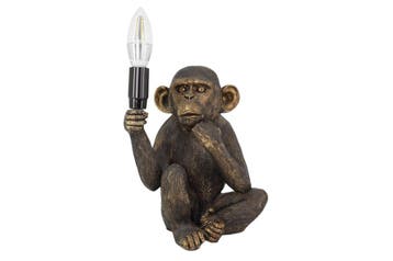 Tafellamp SCHIMPANZEE 25cm monkey black - 48052, Huis en Inrichting, Lampen | Tafellampen, Ophalen of Verzenden, Nieuw