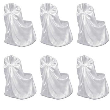 vidaXL Bruiloft Stoelhoes Wit (6 stuks), Verzenden, Nieuw