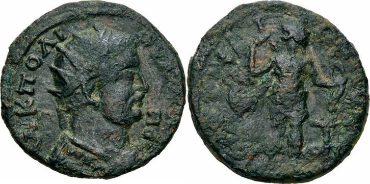 Bronze 253-260 Valerianus I Korykos Kilikien Oktassarion..., Postzegels en Munten, Munten | Europa | Niet-Euromunten, Verzenden