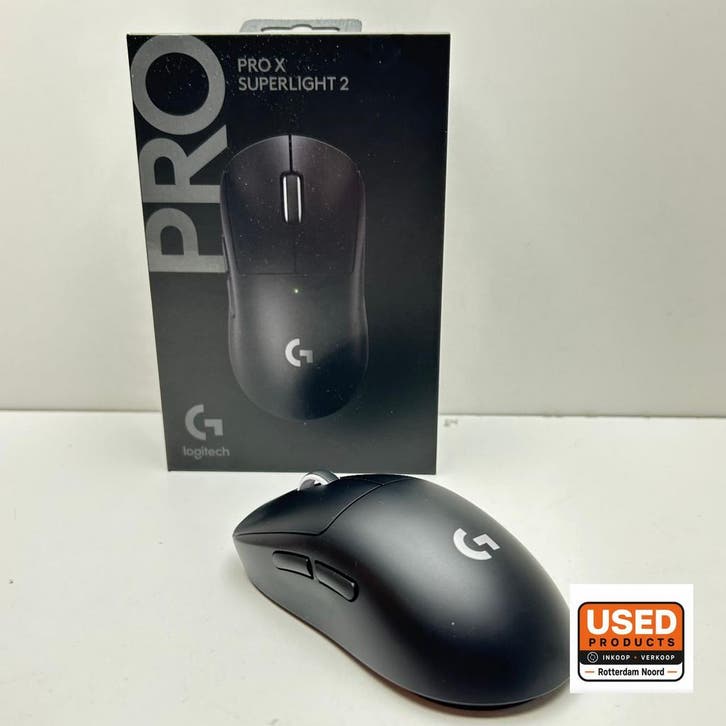 Logitech G Pro X Superlight 2 Gamingmuis draadloos Zwart, Computers en Software, Muizen, Gebruikt, Verzenden
