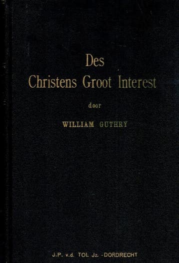 Guthrie, William-Des Christens groot interest, Boeken, Verzenden, Gelezen