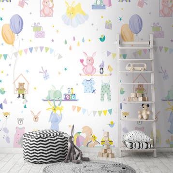 Profhome 391881-GU Fotobehang kinderbehang mat purper roze, Verzenden