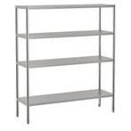 GGM Gastro | Rvs rek ECO - 1600x500mm - met 4 schappen (in |, Verzenden