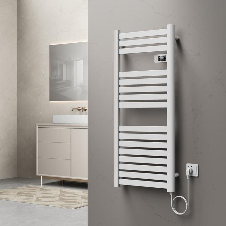 pro.tec Handdoekradiator Ringebu elektrisch 120x50x4,3 cm wi, Doe-het-zelf en Verbouw, Verwarming en Radiatoren, Verzenden
