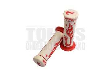 Handvatset Flame rood / wit 22mm / 24mm universeel, Ophalen of Verzenden, Nieuw, DMP