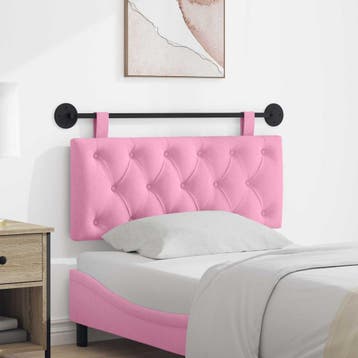vidaXL Hangend hoofdbord Roze Stof, Verzenden, Nieuw, Stof