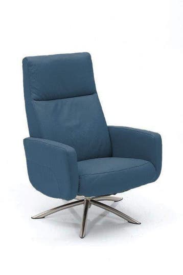 Relaxfauteuil Zevenaar - relaxfauteuils - Blauw, Nieuw, Blauw, Stof