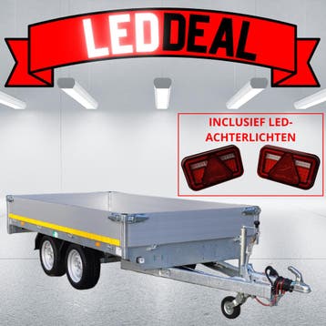 LED DEAL geremde Eduard plateauwagen - 310x160 cm - 2000 kg, Ophalen of Verzenden, Nieuw