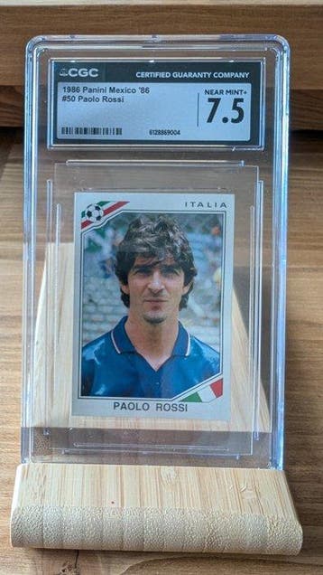1986 Panini Mexico 86 World Cup Paolo Rossi #50 - CGC 7.5 -, Nieuw