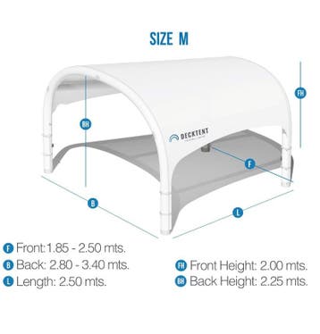 Opblaasbare Bimini Maat M - Decktent, Watersport en Boten, Ophalen of Verzenden, Nieuw