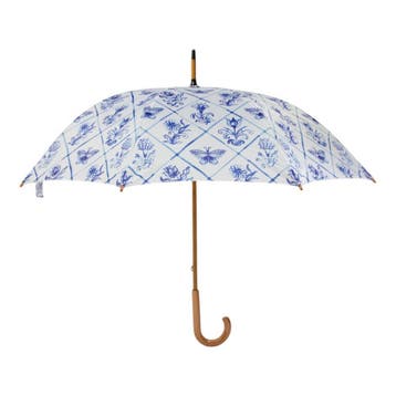 Paraplu Delfts blauw 105cm, Verzenden, Nieuw
