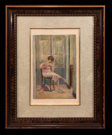 French School (c. 1950) - The Pink Dress