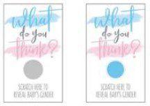 Kraskaart gender reveal, Hobby en Vrije tijd, Feestartikelen, Feestartikel, Nieuw, Verzenden