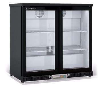 Barkoeling | 2 Glazen Deuren | Zwart | 93x52x(h)85 cm Coreco, Verzenden, Nieuw in verpakking
