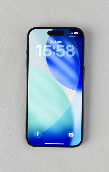 iPhone 15 Pro, 128GB Zwart Titanium: batterij 100%, garantie, 128 GB, Verzenden, Zwart, Zo goed als nieuw