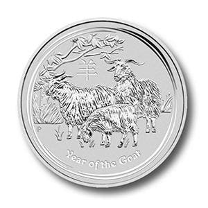 Lunar II - Year of the Goat 1 kg 2015 (26.164 oplage), Verzenden, Losse munt, Zilver