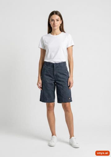 Dickies Korte broeken Dames maat W36 Grijs Vintage, Ophalen of Verzenden, Nieuw