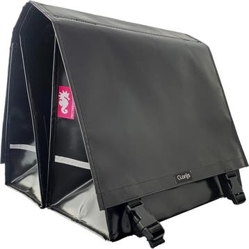 Clarijs Dubbele Fietstas XL PVC 46L zwart, Verzenden, Nieuw