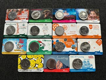Nederland. Diverse uitgiftes in coincard (15x) (Zonder, Postzegels en Munten, Munten | Nederland