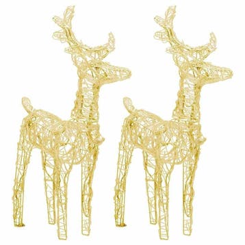 Kerstdecoratie 2x rendier led - retourdeal 70% korting, Diversen, Kerst, Ophalen of Verzenden, Zo goed als nieuw