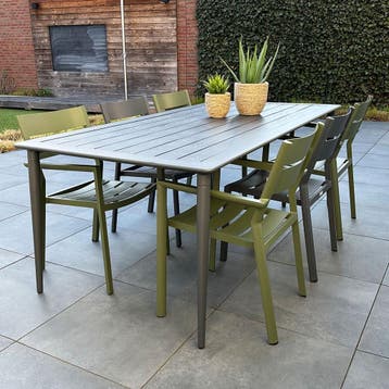 *WOONWINKEL* Lavis Linde Tuintafel 200 X 98 Donkergrijs, Tuin en Terras, Verzenden, Nieuw