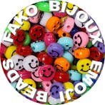 Fako Bijoux - Emoji / Smiley Kralen XL - Acryl - 10mm -, Verzenden, Nieuw