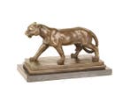 Beeld, EEN BRONZEN BEELD VAN EEN LEEUWIN - 15 cm - Brons