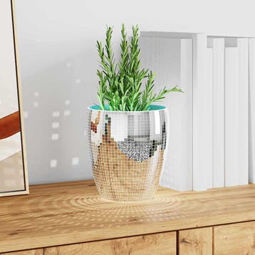 vidaXL Spiegelmozaïek Tegel Geometrisch 3 st Zilver 30 x 30, Huis en Inrichting, Verzenden, Nieuw