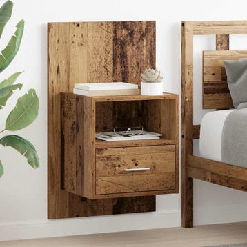 vidaXL Nachtkastje 2 st Oudhout 50 x 32,5 x 80cm Bewerkt, Minder dan 45 cm, Verzenden, Nieuw, 70 cm of meer