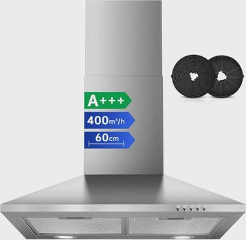 60cm RVS Schouw Afzuigkap - 400m³/u - A+++ Energiezuinig - W, Verzenden, Nieuw