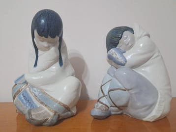 Lladró - Beeldje - Inuit (2) - Porselein