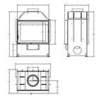Inbouw Houtkachel Flat 50 Open Side, Nieuw